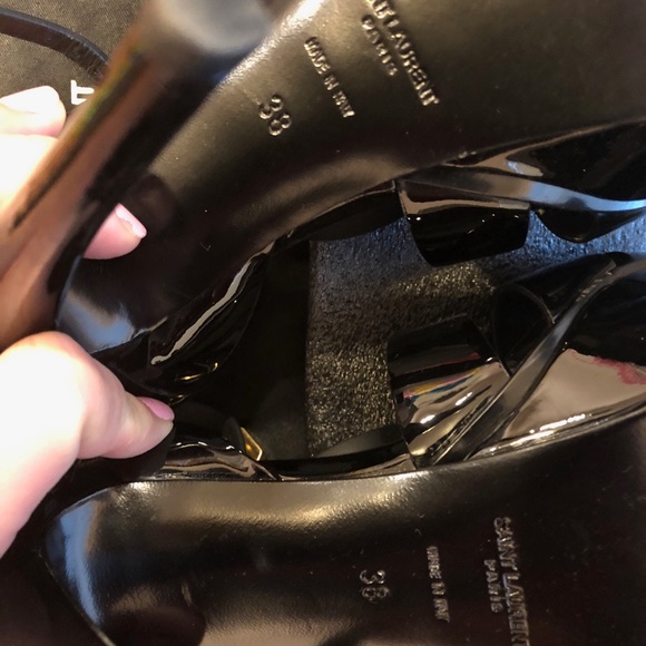 SAINT LAURENT TRIBUTE PATENT PLATFORM HEELS - Picture 4 of 5